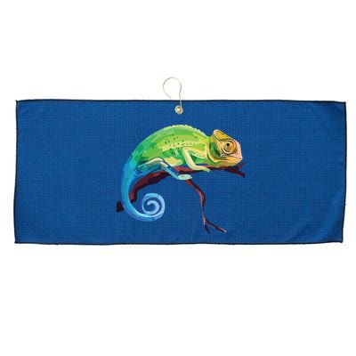 Reptile Zoo Keeper Gift Idea Lizard Safari Chameleon Large Microfiber Waffle Golf Towel
