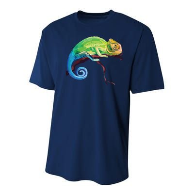 Reptile Zoo Keeper Gift Idea Lizard Safari Chameleon Youth Performance Sprint T-Shirt