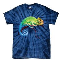 Reptile Zoo Keeper Gift Idea Lizard Safari Chameleon Tie-Dye T-Shirt
