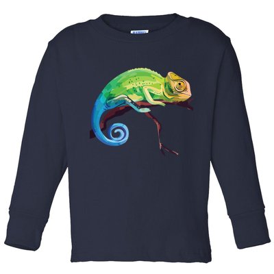 Reptile Zoo Keeper Gift Idea Lizard Safari Chameleon Toddler Long Sleeve Shirt