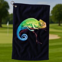 Reptile Zoo Keeper Gift Idea Lizard Safari Chameleon Golf Towel