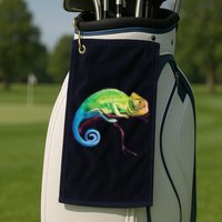 Reptile Zoo Keeper Gift Idea Lizard Safari Chameleon Golf Towel