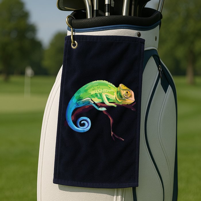 Reptile Zoo Keeper Gift Idea Lizard Safari Chameleon Golf Towel