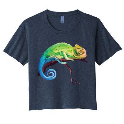 Reptile Zoo Keeper Gift Idea Lizard Safari Chameleon Crop Top