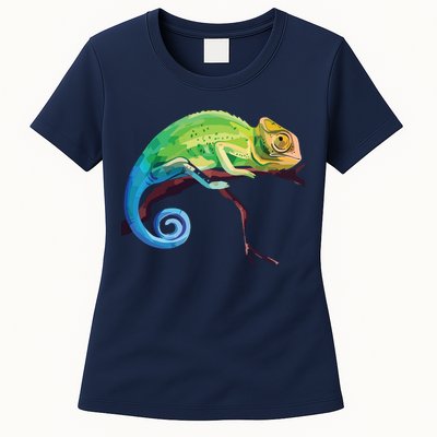 Reptile Zoo Keeper Gift Idea Lizard Safari Chameleon Womens T-Shirt