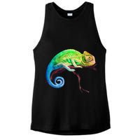 Reptile Zoo Keeper Idea Lizard Safari Chameleon Ladies PosiCharge Tri-Blend Wicking Tank