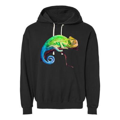 Reptile Zoo Keeper Idea Lizard Safari Chameleon Garment-Dyed Fleece Hoodie