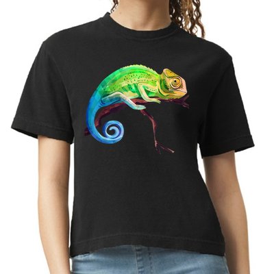Reptile Zoo Keeper Idea Lizard Safari Chameleon Comfort Colors Boxy T-Shirt