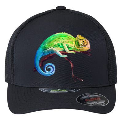Reptile Zoo Keeper Idea Lizard Safari Chameleon Flexfit Unipanel Trucker Cap