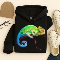 Reptile Zoo Keeper Idea Lizard Safari Chameleon Hoodie