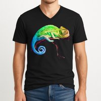 Reptile Zoo Keeper Idea Lizard Safari Chameleon V-Neck T-Shirt