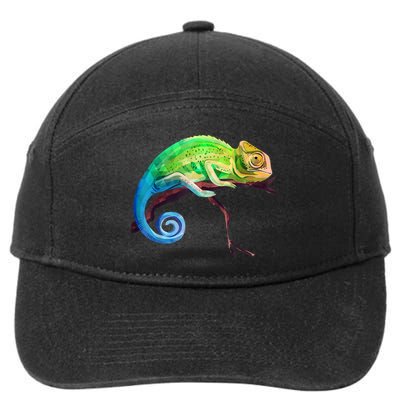 Reptile Zoo Keeper Idea Lizard Safari Chameleon 7-Panel Snapback Hat