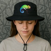 Reptile Zoo Keeper Idea Lizard Safari Chameleon Bucket Hat