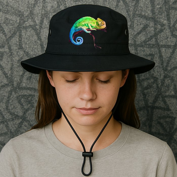 Reptile Zoo Keeper Idea Lizard Safari Chameleon Bucket Hat