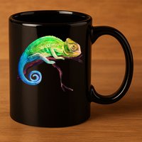 Reptile Zoo Keeper Idea Lizard Safari Chameleon 11oz C Handle Ceramic Mug
