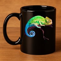 Reptile Zoo Keeper Idea Lizard Safari Chameleon 11oz C Handle Ceramic Mug