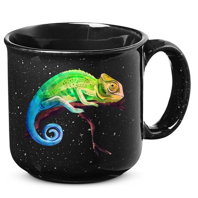 Reptile Zoo Keeper Idea Lizard Safari Chameleon 15oz Campfire Ceramic Mug