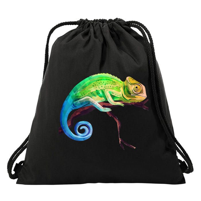 Reptile Zoo Keeper Idea Lizard Safari Chameleon Drawstring Bag