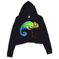 Reptile Zoo Keeper Idea Lizard Safari Chameleon Crop Fleece Hoodie