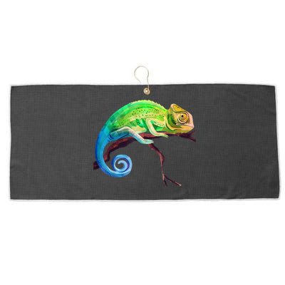 Reptile Zoo Keeper Idea Lizard Safari Chameleon Large Microfiber Waffle Golf Towel