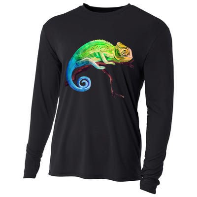Reptile Zoo Keeper Idea Lizard Safari Chameleon Cooling Performance Long Sleeve Crew