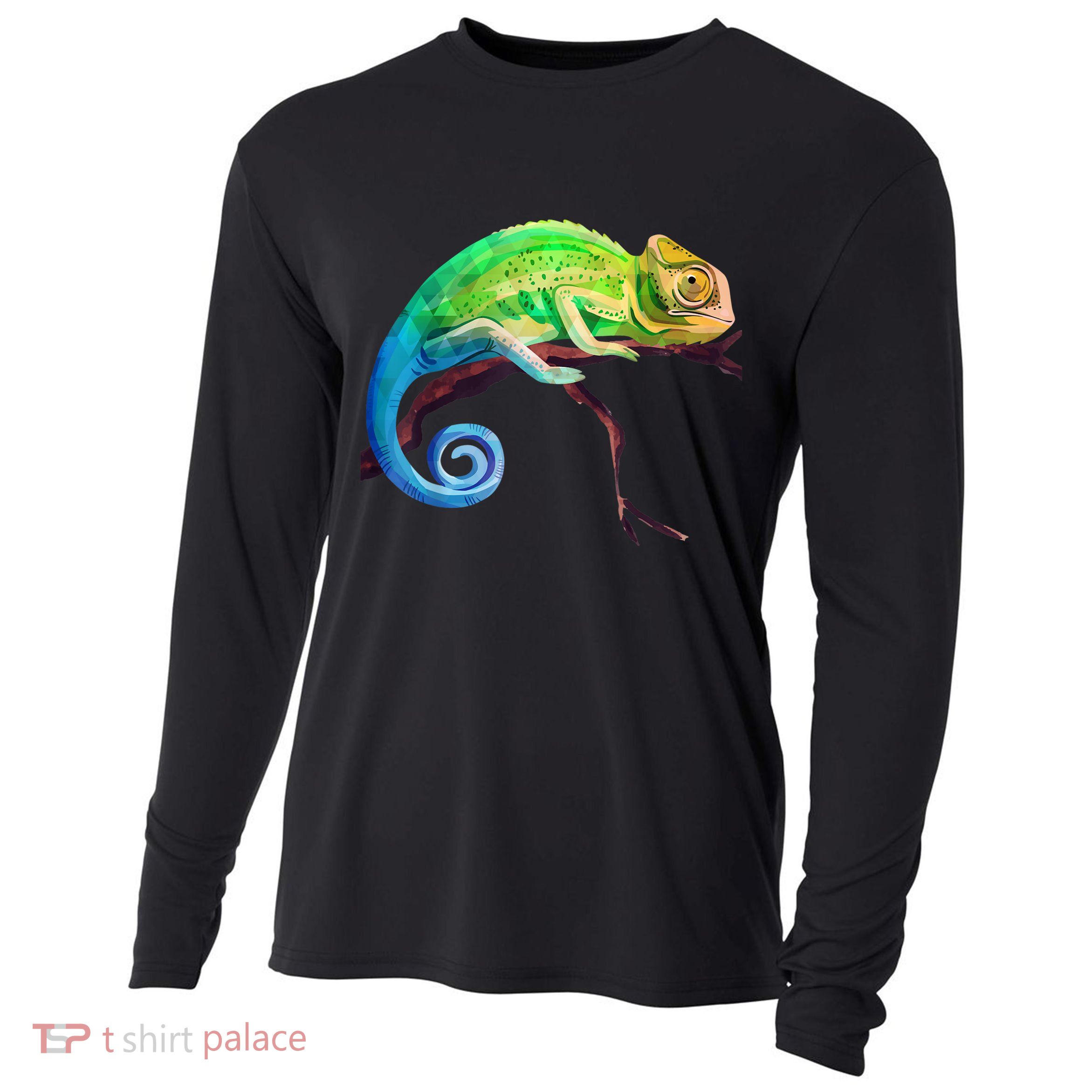 Reptile Zoo Keeper Idea Lizard Safari Chameleon Cooling Performance Long Sleeve Crew