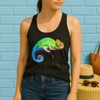 Reptile Zoo Keeper Idea Lizard Safari Chameleon Womens Tank Top