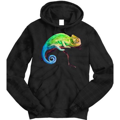 Reptile Zoo Keeper Idea Lizard Safari Chameleon Tie Dye Hoodie