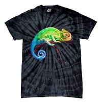 Reptile Zoo Keeper Idea Lizard Safari Chameleon Tie-Dye T-Shirt