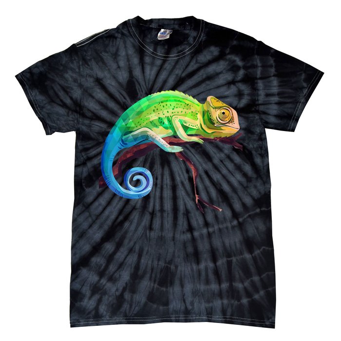 Reptile Zoo Keeper Idea Lizard Safari Chameleon Tie-Dye T-Shirt