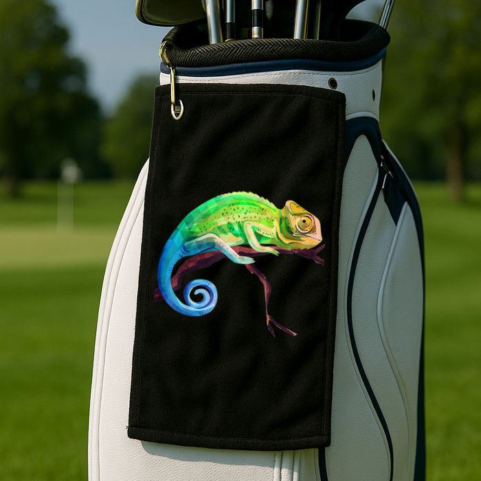Reptile Zoo Keeper Idea Lizard Safari Chameleon Golf Towel