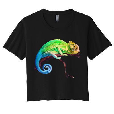 Reptile Zoo Keeper Idea Lizard Safari Chameleon Crop Top