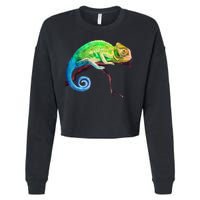 Reptile Zoo Keeper Idea Lizard Safari Chameleon Cropped Pullover Crew