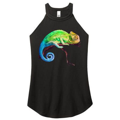 Reptile Zoo Keeper Idea Lizard Safari Chameleon Women's Perfect Tri Rocker Tank