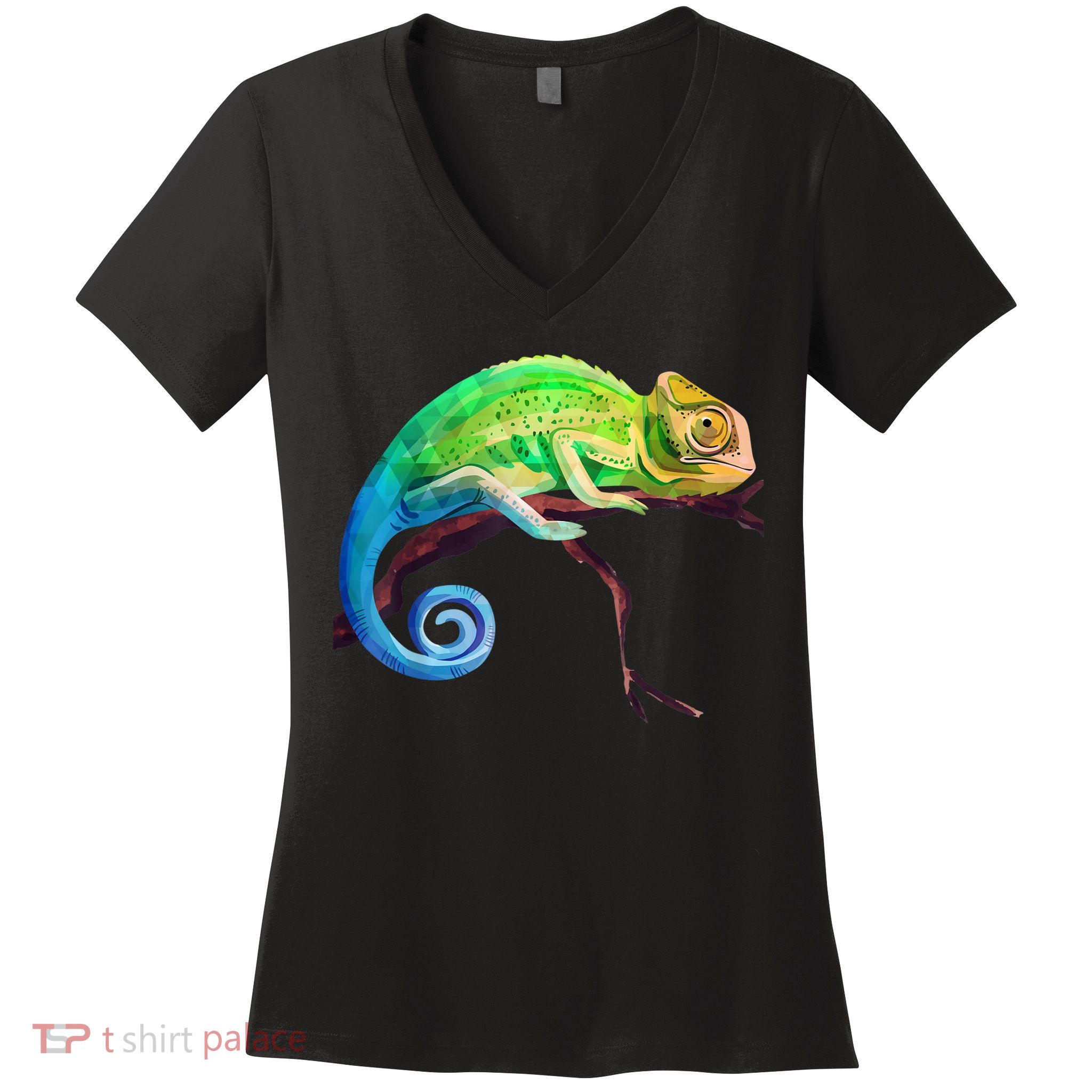 Reptile Zoo Keeper Idea Lizard Safari Chameleon Women's V-Neck T-Shirt