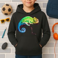 Reptile Zoo Keeper Idea Lizard Safari Chameleon Kids Hoodie