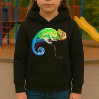 Reptile Zoo Keeper Idea Lizard Safari Chameleon Kids Hoodie