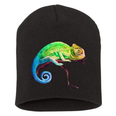 Reptile Zoo Keeper Idea Lizard Safari Chameleon Short Acrylic Beanie