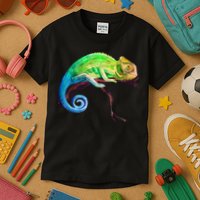 Reptile Zoo Keeper Idea Lizard Safari Chameleon Kids T-Shirt