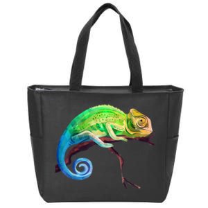 Reptile Zoo Keeper Idea Lizard Safari Chameleon Zip Tote Bag