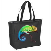Reptile Zoo Keeper Idea Lizard Safari Chameleon Zip Tote Bag