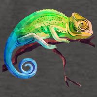 Reptile Zoo Keeper Idea Lizard Safari Chameleon Vector Backpack