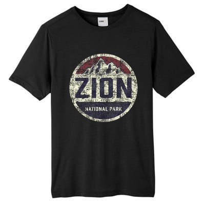 Retro Zion National Park Utah Mountain Hiking Tall Fusion ChromaSoft Performance T-Shirt