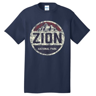 Retro Zion National Park Utah Mountain Hiking Tall T-Shirt