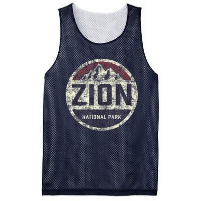 Retro Zion National Park Utah Mountain Hiking Mesh Reversible Basketball Jersey Tank