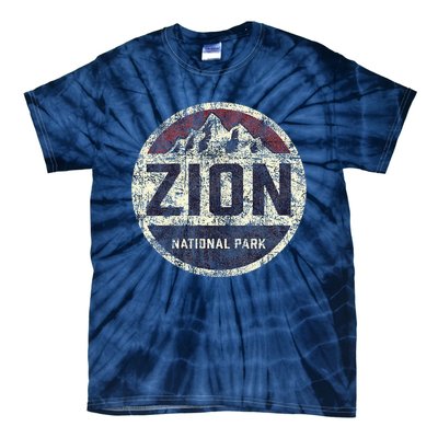 Retro Zion National Park Utah Mountain Hiking Tie-Dye T-Shirt