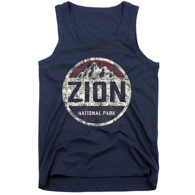 Retro Zion National Park Utah Mountain Hiking Tank Top