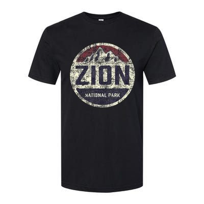 Retro Zion National Park Utah Mountain Hiking Softstyle CVC T-Shirt