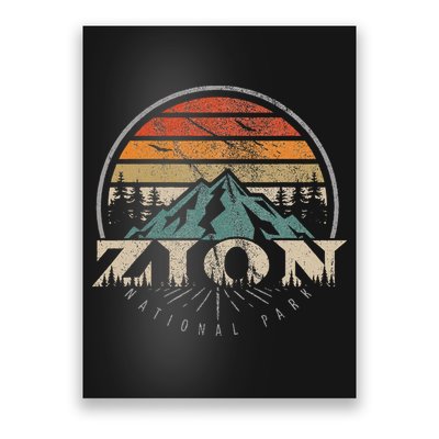 Retro Zion National Park Us Vintage Zion Poster