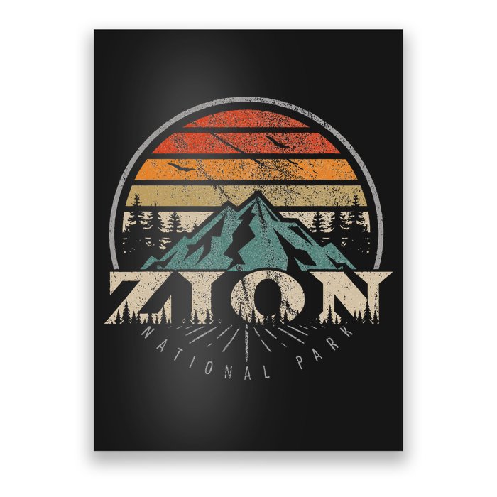 Retro Zion National Park Us Vintage Zion Poster